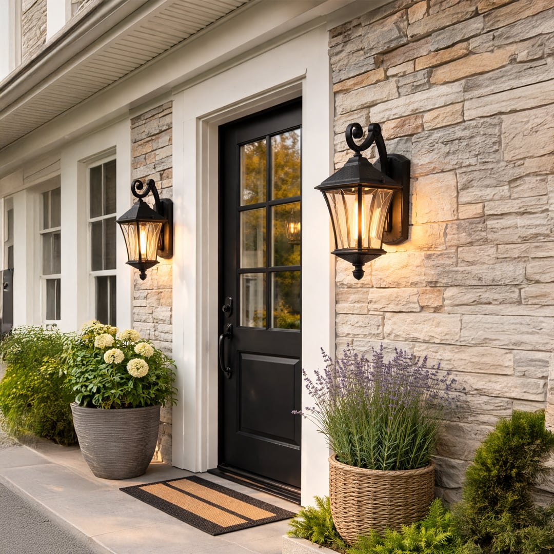 abaca downward outdoor wall light