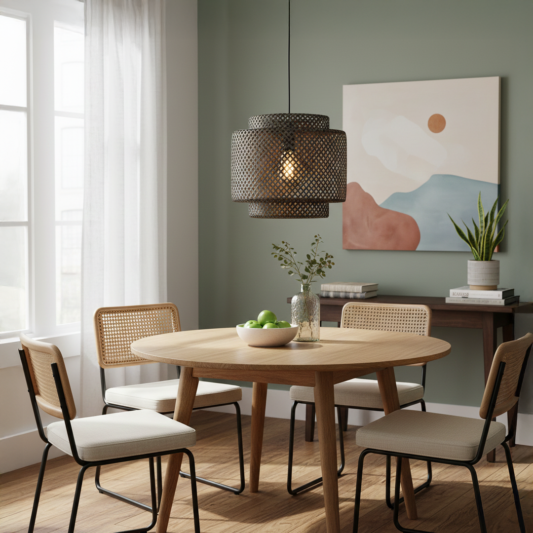 woven sunbeam bamboo light black main lifestyle